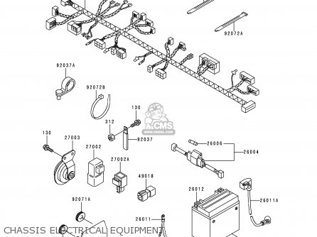 CHASSIS ELECTRICAL EQUIPMENT - BN125A3 ELIMINATOR 2000 EUROPE UK FR NR