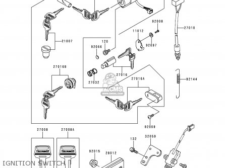 IGNITION SWITCH - BN125A3 ELIMINATOR 2000 EUROPE UK FR NR