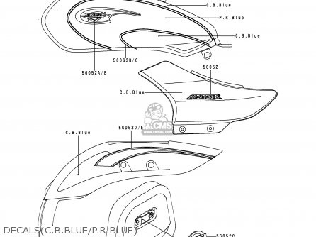 DECALS(C.B.BLUE/P.R.BLUE) - BN125A3 ELIMINATOR 2000 EUROPE UK FR NR