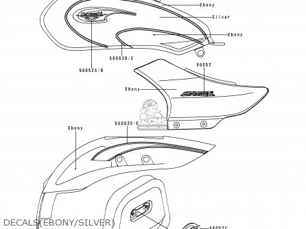 DECALS(EBONY/SILVER) - BN125A3 ELIMINATOR 2000 EUROPE UK FR NR