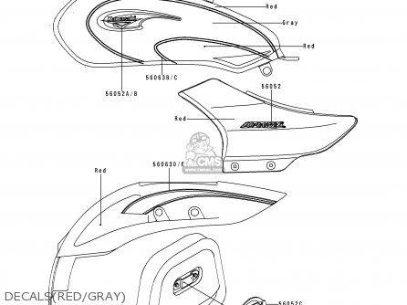 DECALS(RED/GRAY) - BN125A3 ELIMINATOR 2000 EUROPE UK FR NR