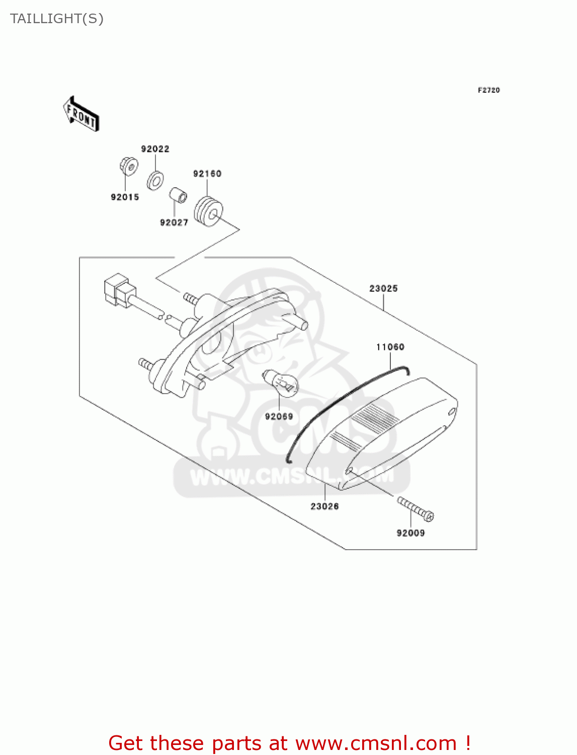 TAILLIGHT(S) BN125A4 ELIMINATOR 2001 USA CANADA