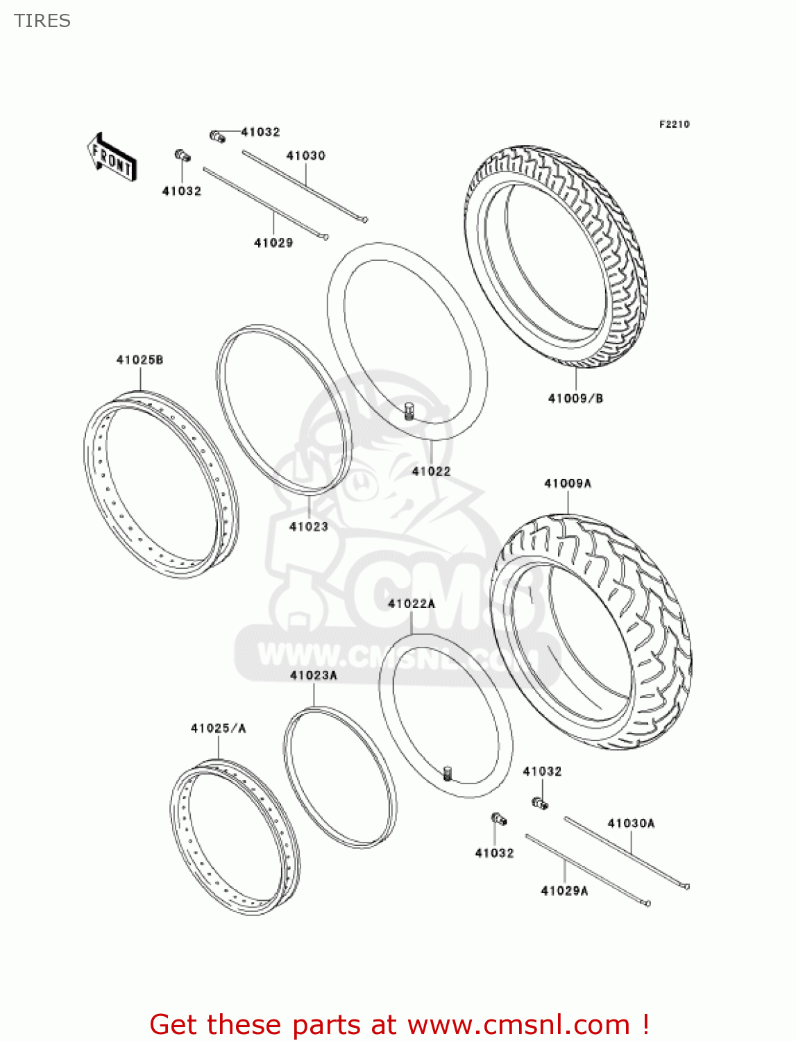 TIRES BN125A4 ELIMINATOR 2001 USA CANADA