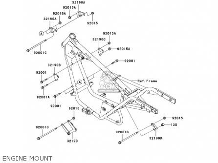 ENGINE MOUNT - BN125A4 ELIMINATOR 2001 USA CANADA
