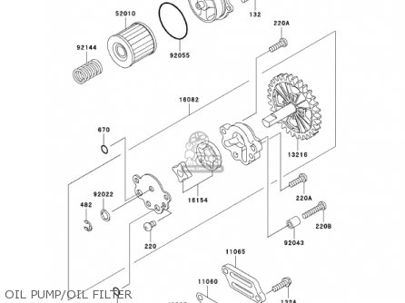 OIL PUMP/OIL FILTER - BN125A4 ELIMINATOR 2001 USA CANADA