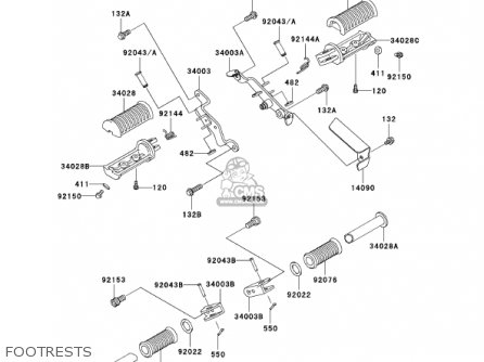 FOOTRESTS - BN125A4 ELIMINATOR 2001 USA CANADA