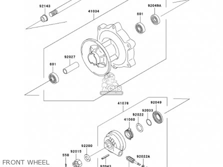 FRONT WHEEL - BN125A4 ELIMINATOR 2001 USA CANADA