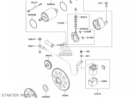 STARTER MOTOR - BN125A4 ELIMINATOR 2001 USA CANADA