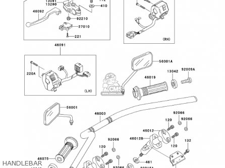 HANDLEBAR - BN125A4 ELIMINATOR 2001 USA CANADA