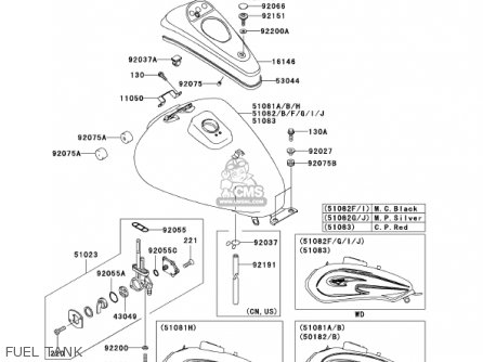 FUEL TANK - BN125A4 ELIMINATOR 2001 USA CANADA