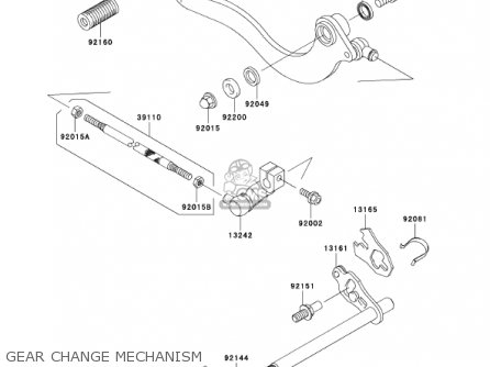 GEAR CHANGE MECHANISM - BN125A4 ELIMINATOR 2001 USA CANADA