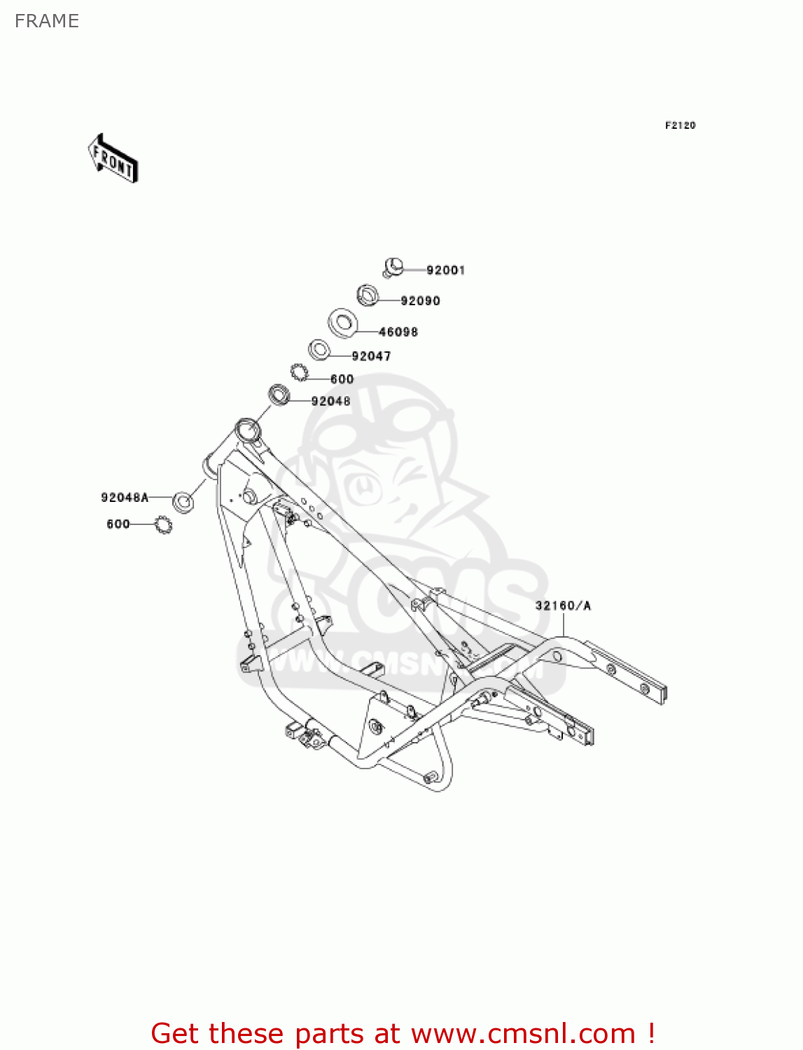 FRAME BN125A5 ELIMINATOR 2002 USA CALIFORNIA CANADA