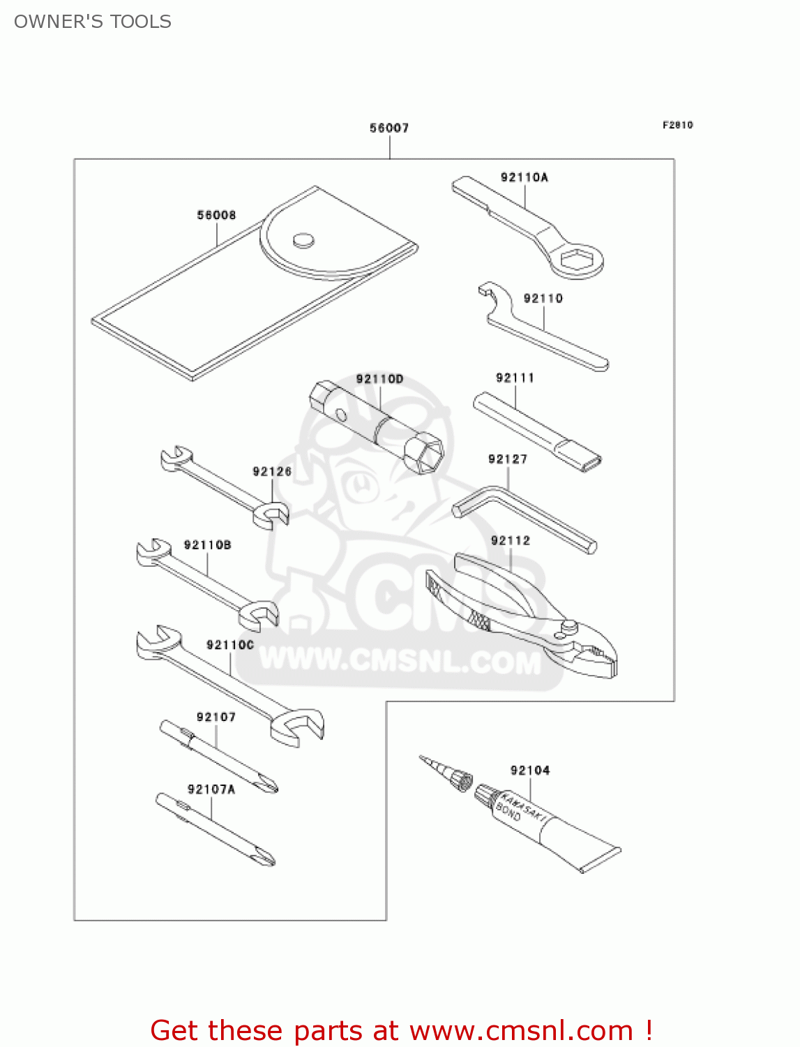 OWNER'S TOOLS BN125A5 ELIMINATOR 2002 USA CALIFORNIA CANADA