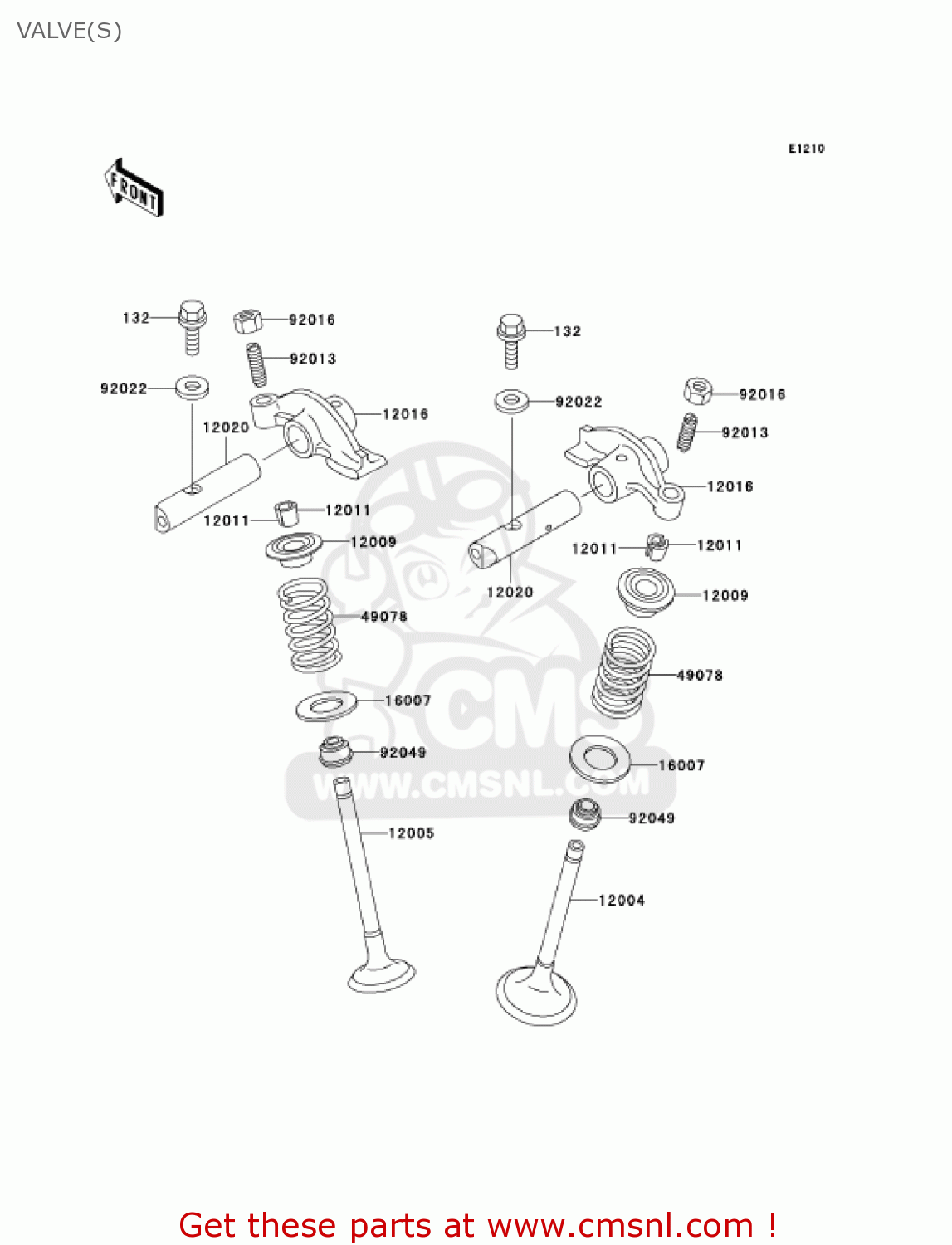 VALVE(S) BN125A5 ELIMINATOR 2002 USA CALIFORNIA CANADA