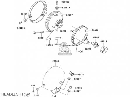 HEADLIGHT(S) - BN125A5 ELIMINATOR 2002 USA CALIFORNIA CANADA