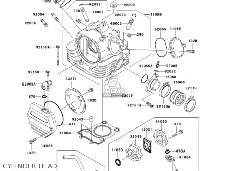 CYLINDER HEAD - BN125A5 ELIMINATOR 2002 USA CALIFORNIA CANADA