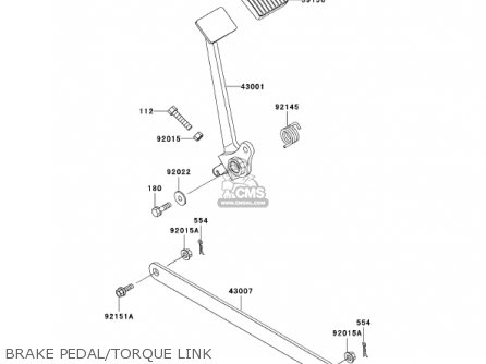 BRAKE PEDAL/TORQUE LINK - BN125A5 ELIMINATOR 2002 USA CALIFORNIA CANADA