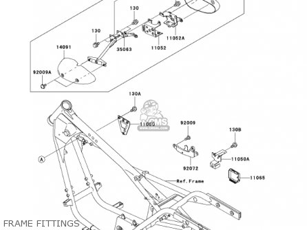 FRAME FITTINGS - BN125A5 ELIMINATOR 2002 USA CALIFORNIA CANADA