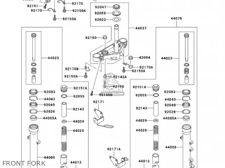 FRONT FORK - BN125A5 ELIMINATOR 2002 USA CALIFORNIA CANADA