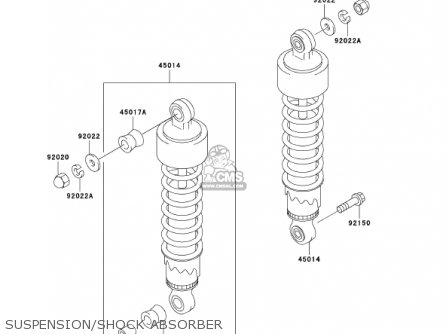 SUSPENSION/SHOCK ABSORBER - BN125A5 ELIMINATOR 2002 USA CALIFORNIA CANADA