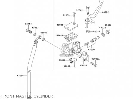 FRONT MASTER CYLINDER - BN125A5 ELIMINATOR 2002 USA CALIFORNIA CANADA