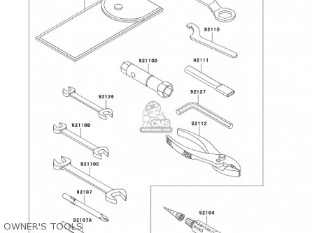 OWNER'S TOOLS - BN125A5 ELIMINATOR 2002 USA CALIFORNIA CANADA