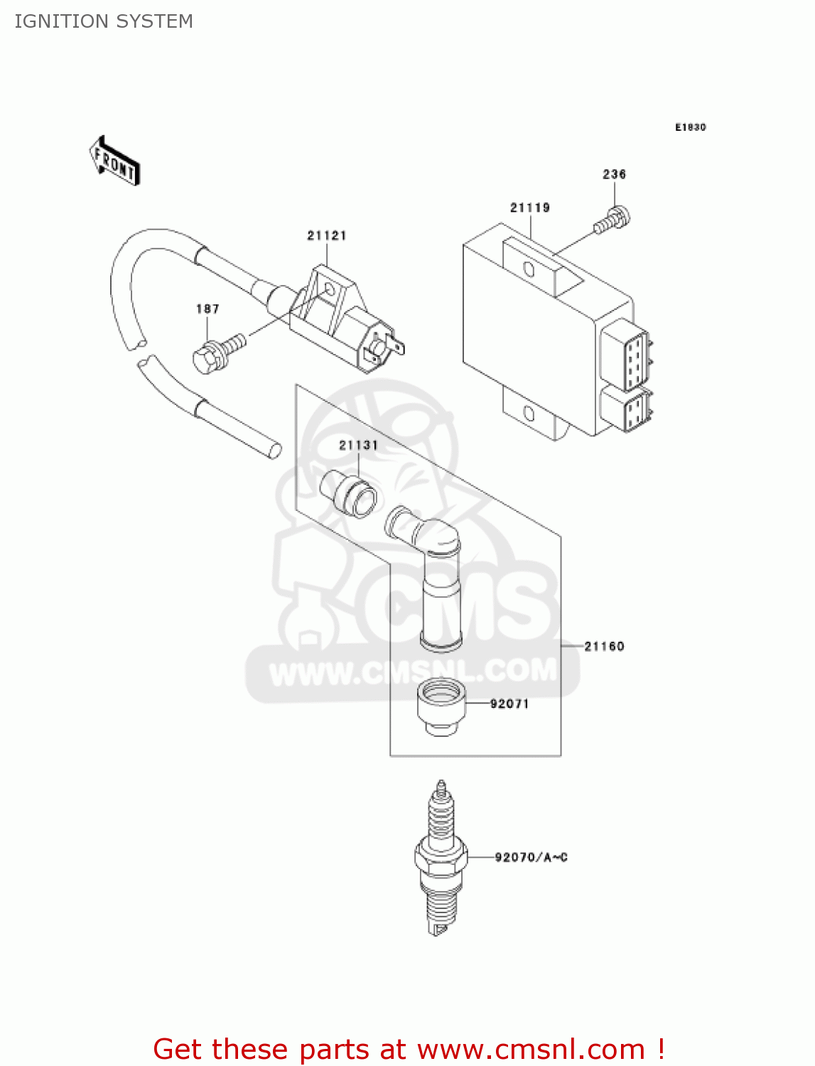 IGNITION SYSTEM BN125A6 ELIMINATOR 2003 USA CANADA