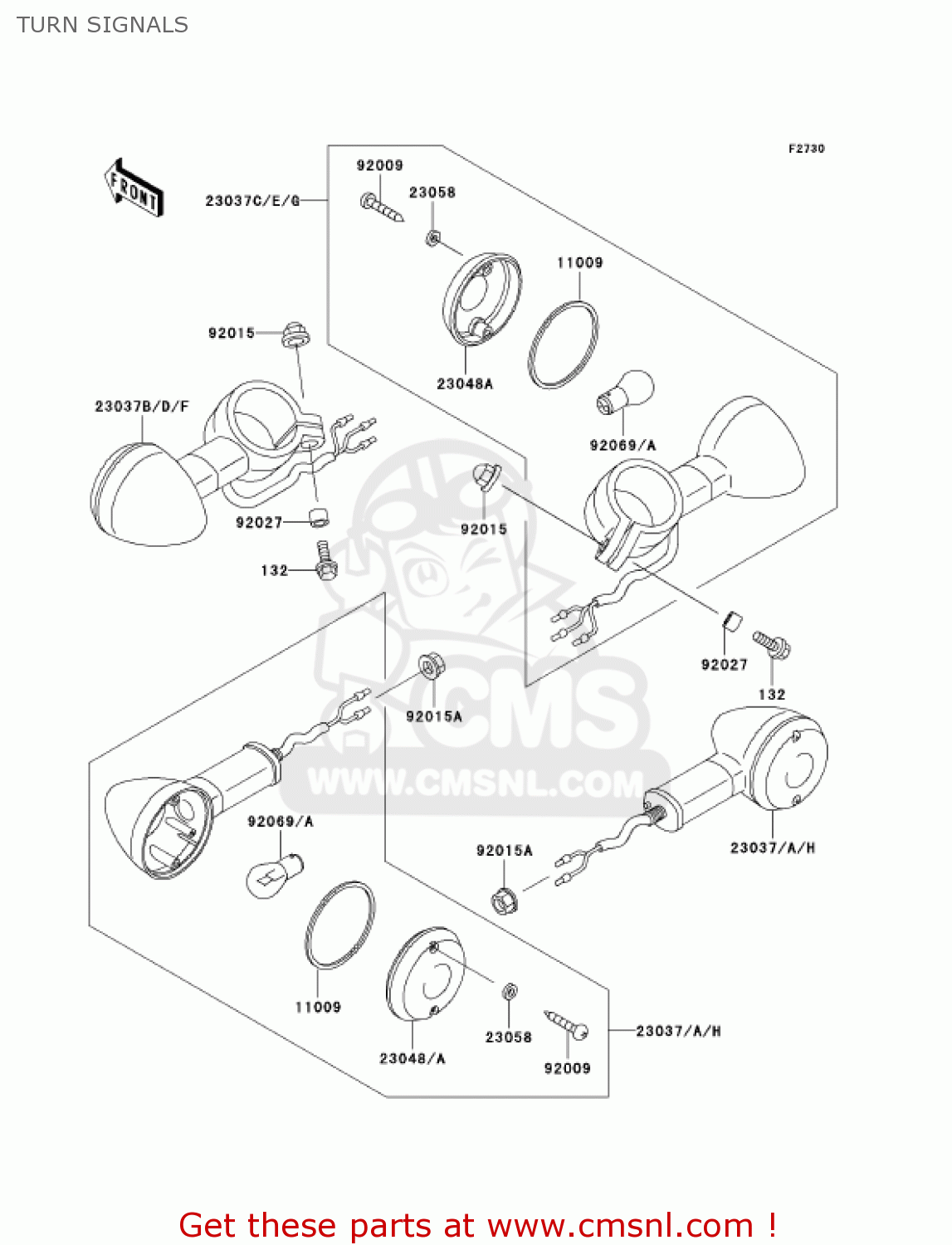 TURN SIGNALS BN125A6 ELIMINATOR 2003 USA CANADA
