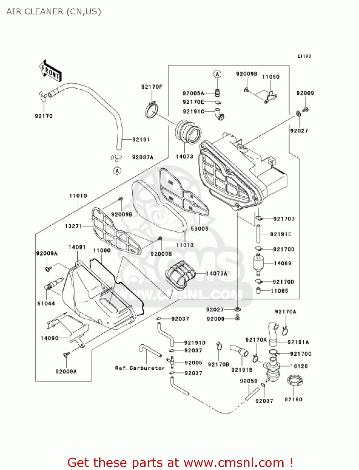 AIR CLEANER (CN,US) BN125A6 ELIMINATOR 2003 USA CANADA
