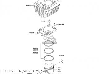 CYLINDER/PISTON(S) - BN125A6 ELIMINATOR 2003 USA CANADA