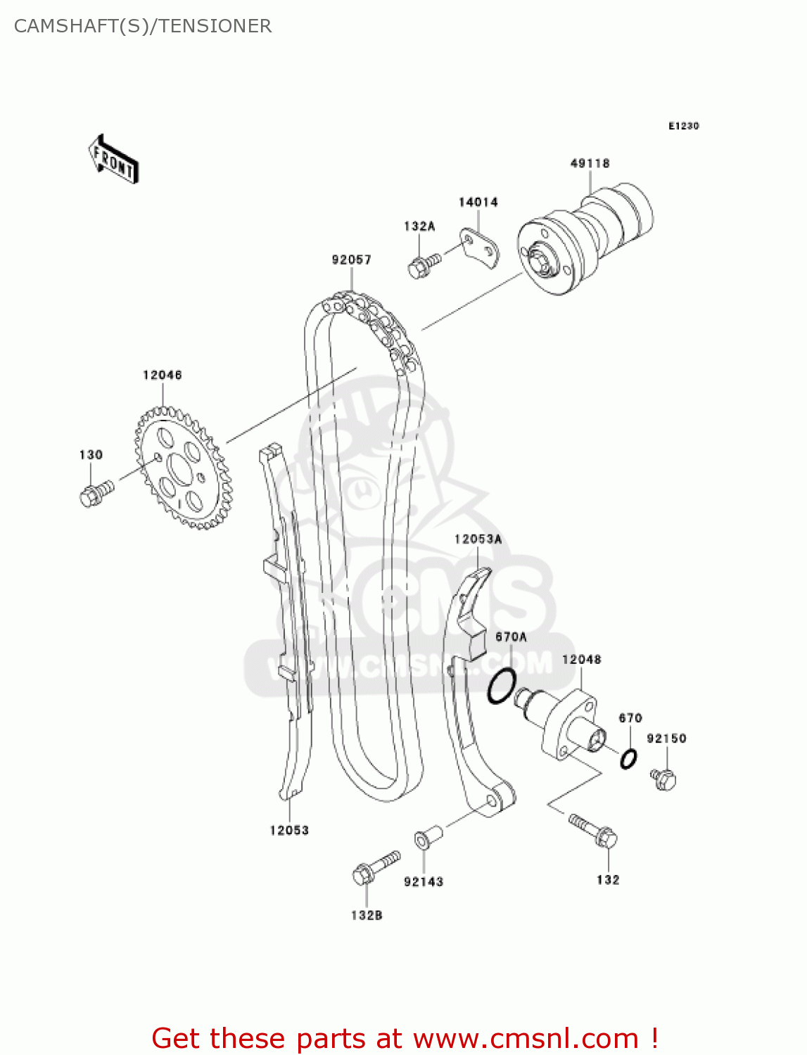 CAMSHAFT(S)/TENSIONER BN125A6F ELIMINATOR 2006 USA CALIFORNIA