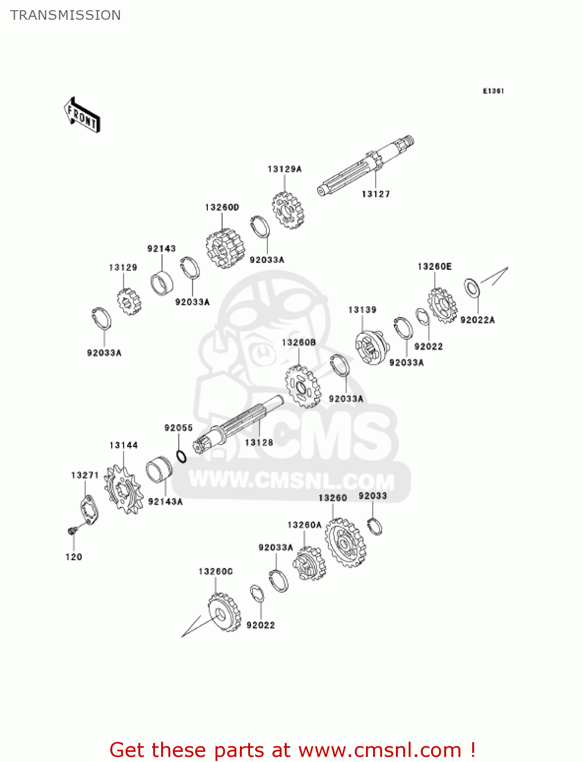 TRANSMISSION BN125A6F ELIMINATOR 2006 USA CALIFORNIA