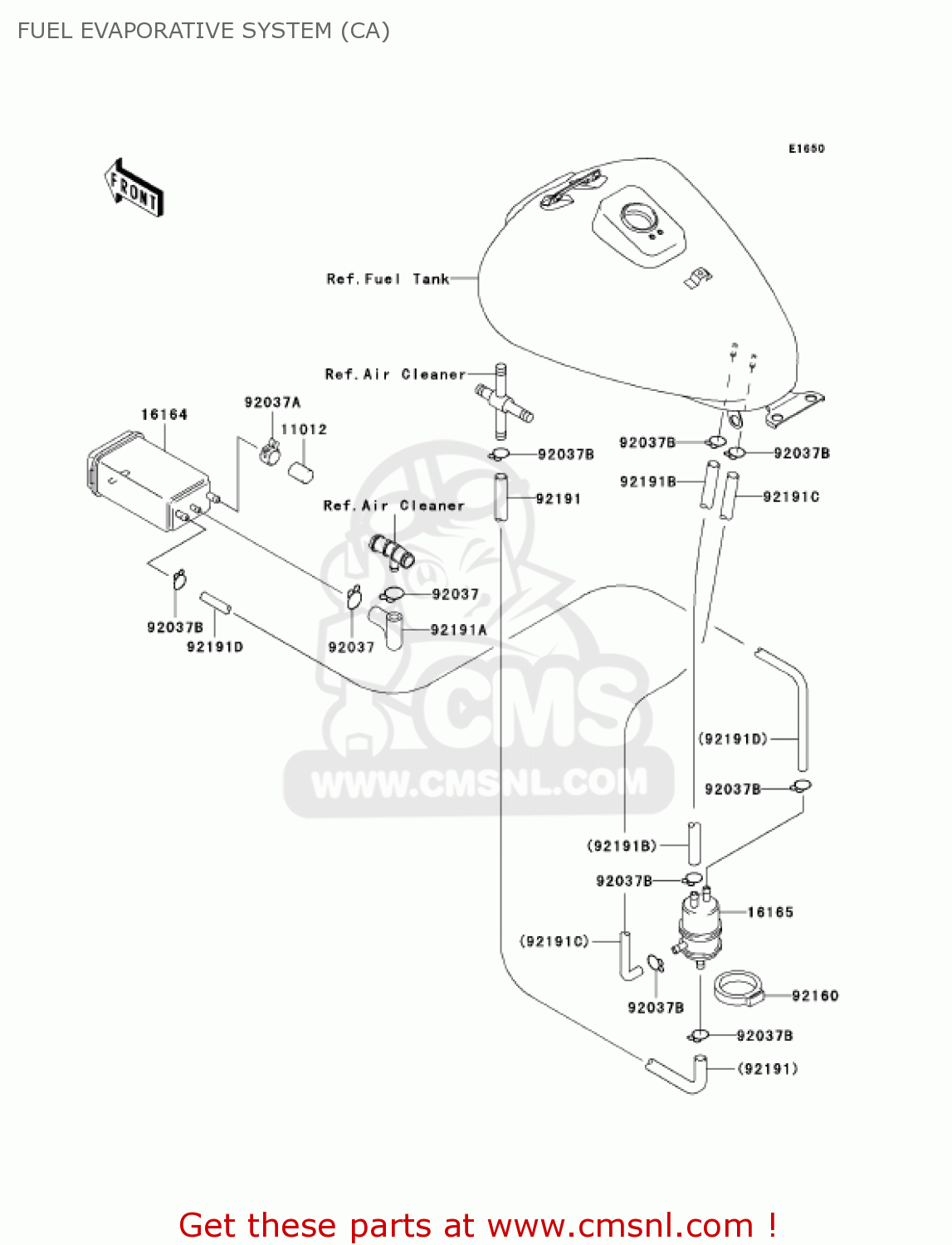 FUEL EVAPORATIVE SYSTEM (CA) BN125A6F ELIMINATOR 2006 USA CALIFORNIA