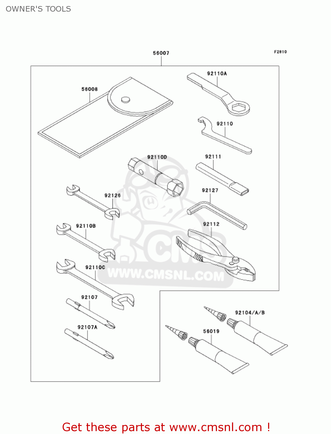 OWNER'S TOOLS BN125A6F ELIMINATOR 2006 USA CALIFORNIA