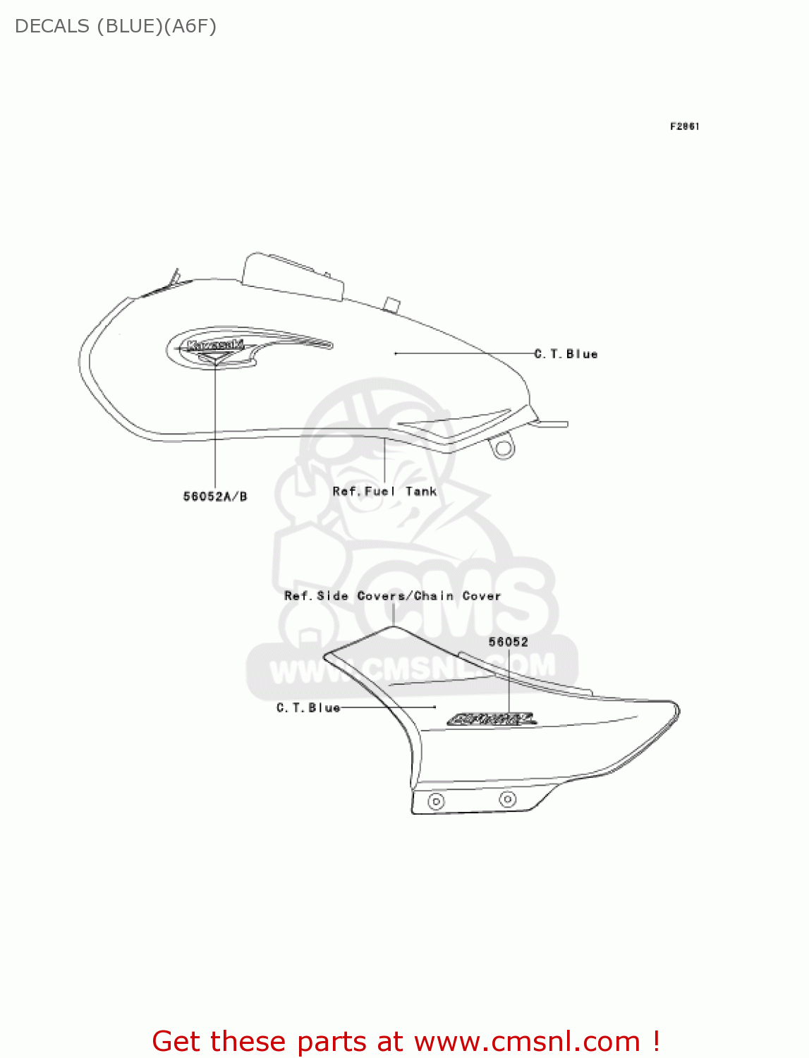DECALS (BLUE)(A6F) BN125A6F ELIMINATOR 2006 USA CALIFORNIA