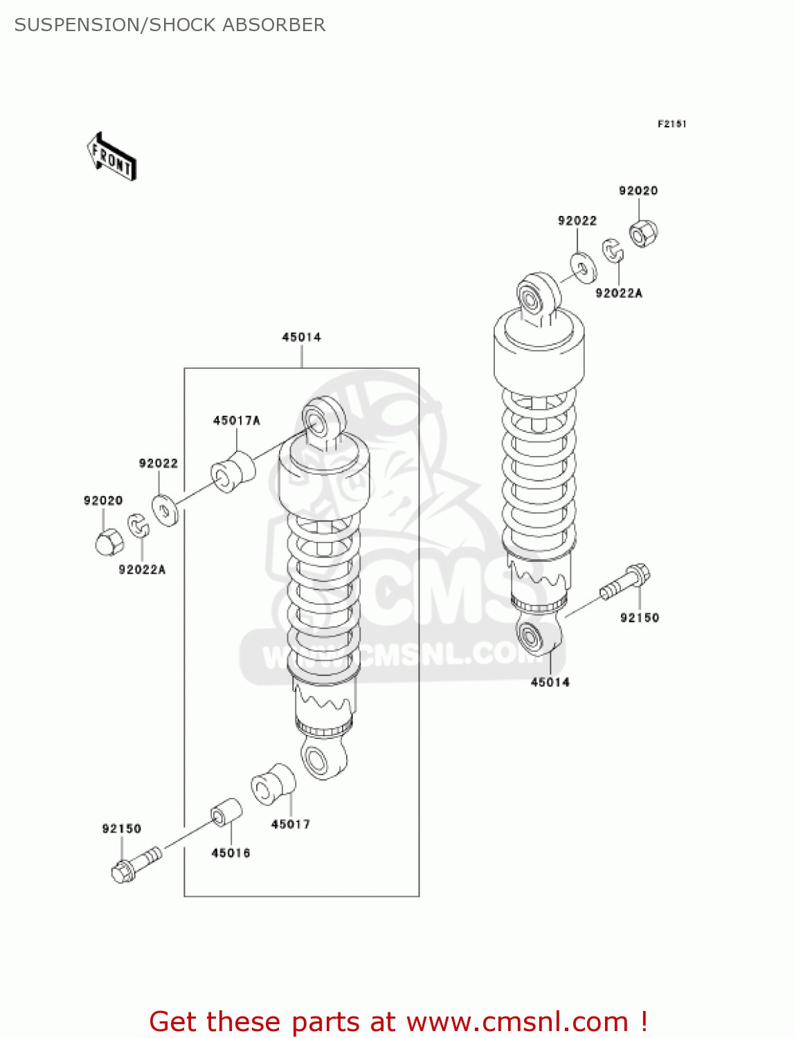 SUSPENSION/SHOCK ABSORBER BN125A6F ELIMINATOR 2006 USA CALIFORNIA