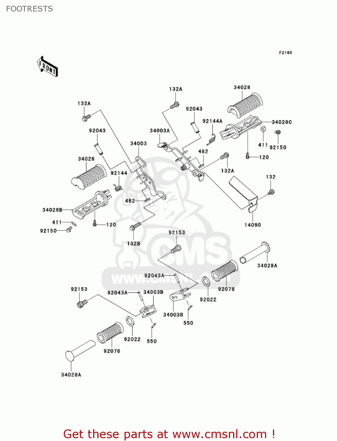 FOOTRESTS BN125A6F ELIMINATOR 2006 USA CALIFORNIA