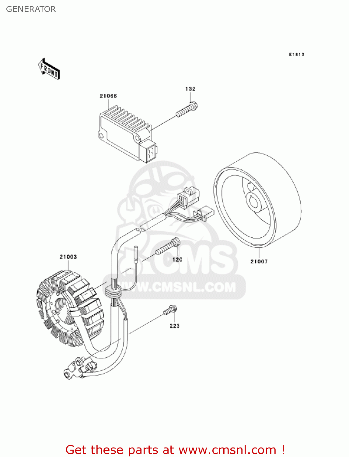 GENERATOR BN125A6F ELIMINATOR 2006 USA CALIFORNIA