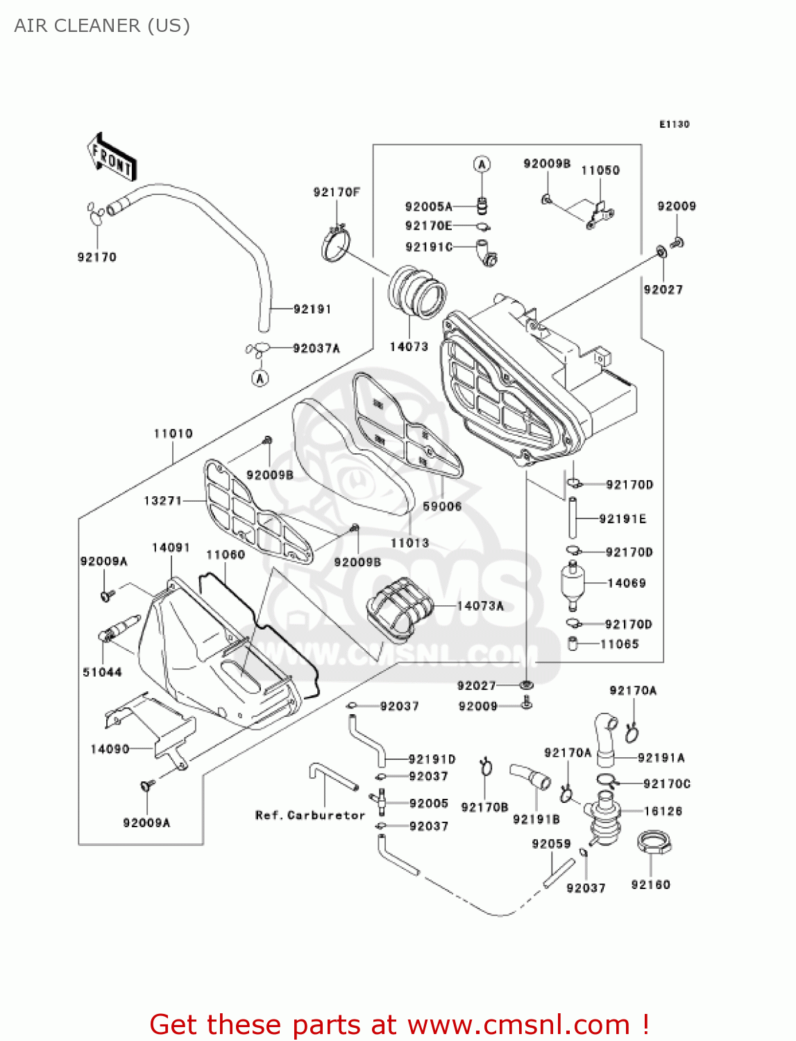 AIR CLEANER (US) BN125A6F ELIMINATOR 2006 USA CALIFORNIA