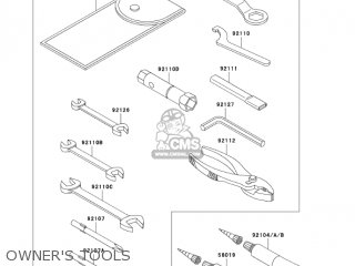 OWNER'S TOOLS - BN125A6F ELIMINATOR 2006 USA CALIFORNIA