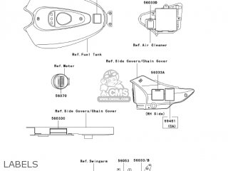 LABELS - BN125A6F ELIMINATOR 2006 USA CALIFORNIA