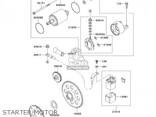 STARTER MOTOR - BN125A6F ELIMINATOR 2006 USA CALIFORNIA