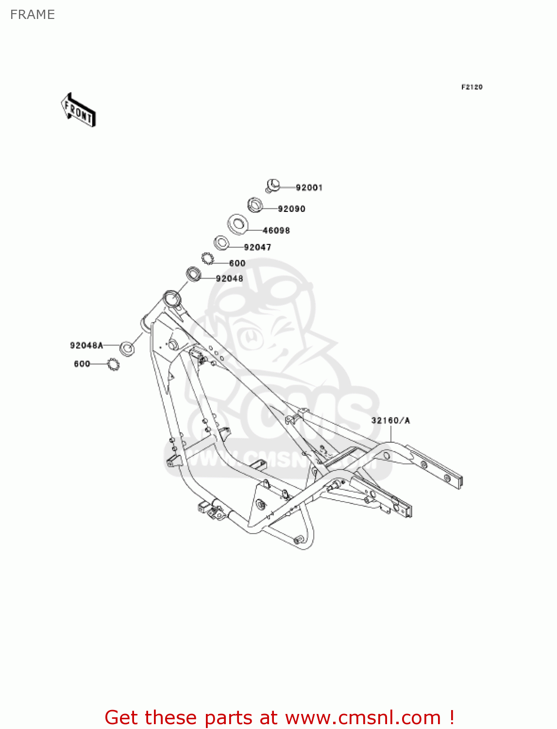 FRAME BN125A7 ELIMINATOR 2004 USA CALIFORNIA CANADA