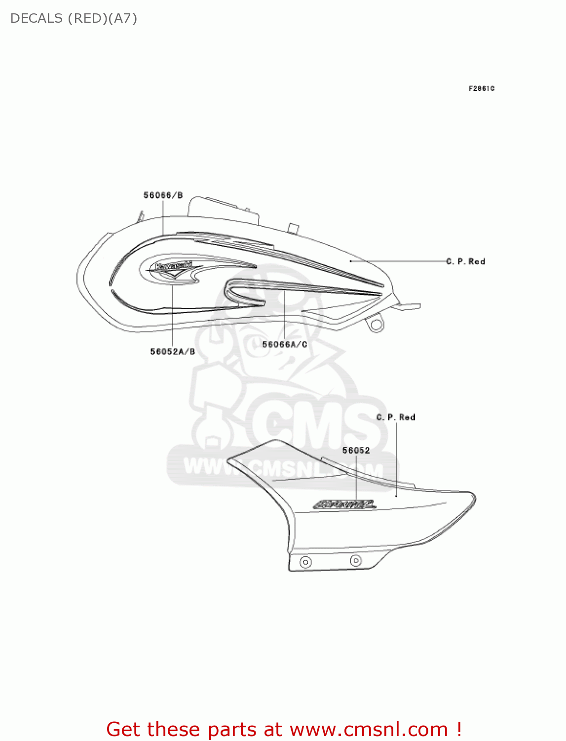 DECALS (RED)(A7) BN125A7 ELIMINATOR 2004 USA CALIFORNIA CANADA