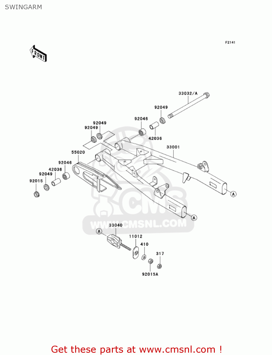 SWINGARM BN125A7 ELIMINATOR 2004 USA CALIFORNIA CANADA