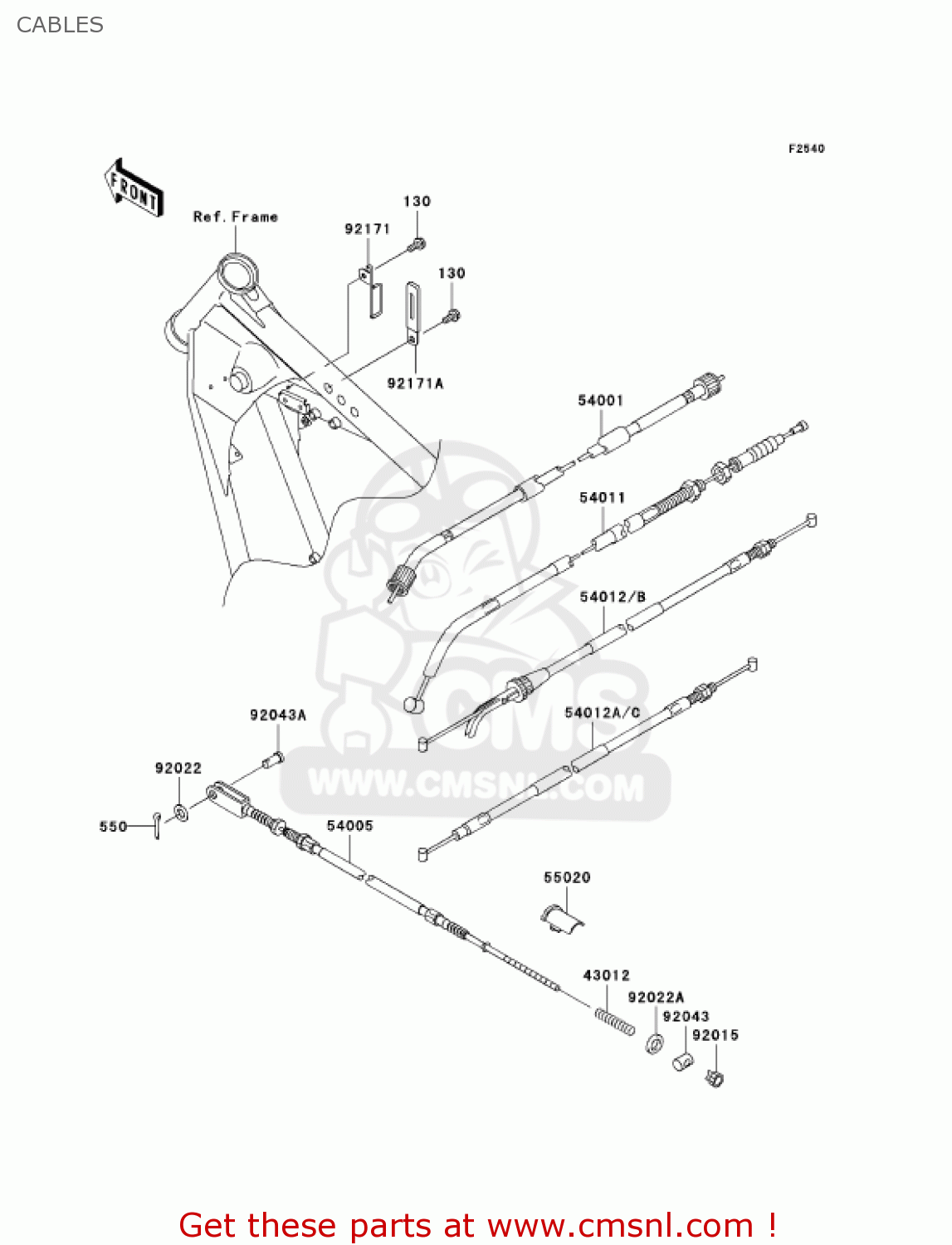 CABLES BN125A7 ELIMINATOR 2004 USA CALIFORNIA CANADA