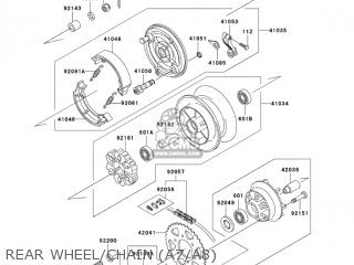 REAR WHEEL/CHAIN (A7/A8) - BN125A7 ELIMINATOR 2004 USA CALIFORNIA CANADA