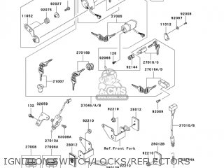 IGNITION SWITCH/LOCKS/REFLECTORS - BN125A7 ELIMINATOR 2004 USA CALIFORNIA CANADA