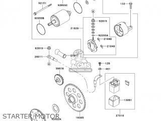 STARTER MOTOR - BN125A7 ELIMINATOR 2004 USA CALIFORNIA CANADA