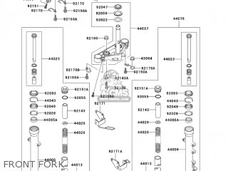 FRONT FORK - BN125A7 ELIMINATOR 2004 USA CALIFORNIA CANADA